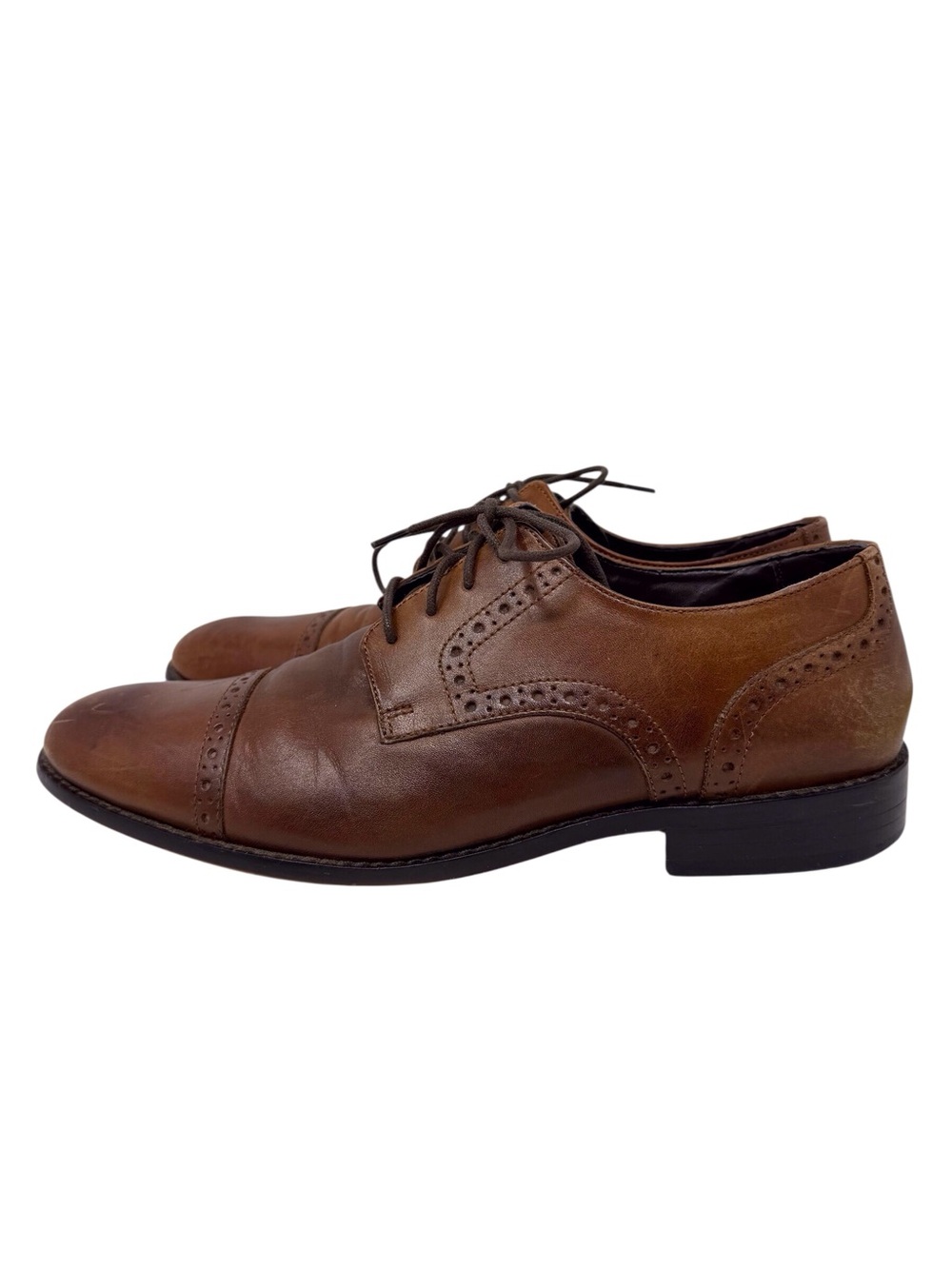Stacy Adams Dickinson Brown Leather cap-toe 
Oxford Dress Shoes men’s size 8 1/2